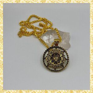 Yoga Meditation Om/Aum Symbol Necklace #1117 – Heavyweight Pendant & Chain